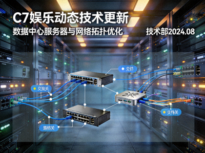 C7娱乐动态技术更新新闻详细配图 - 数据中心服务器与网络拓扑图