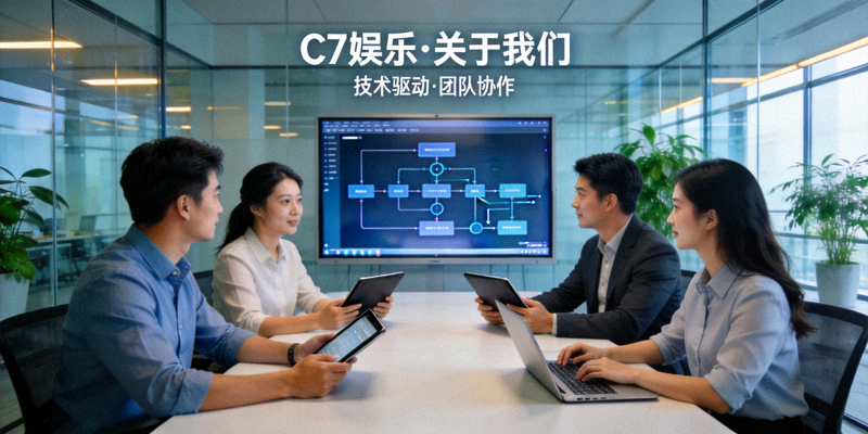 C7娱乐关于我们摘要配图 - 现代化办公室中团队协作讨论技术方案
