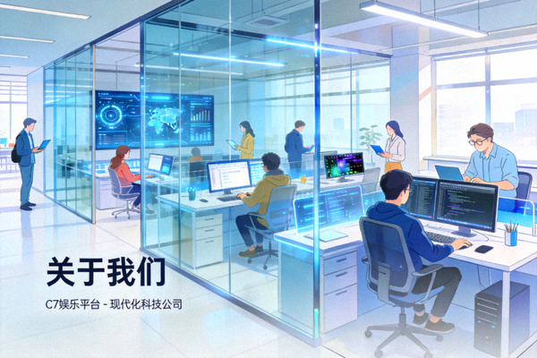 C7娱乐平台关于我们简介配图 - 现代化科技公司办公环境与团队