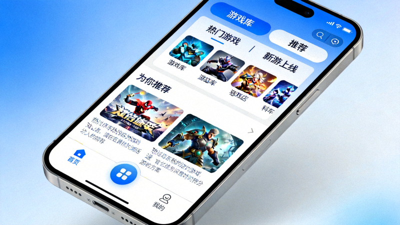 C7娱乐移动端客户端主界面预览，展示游戏库与推荐内容